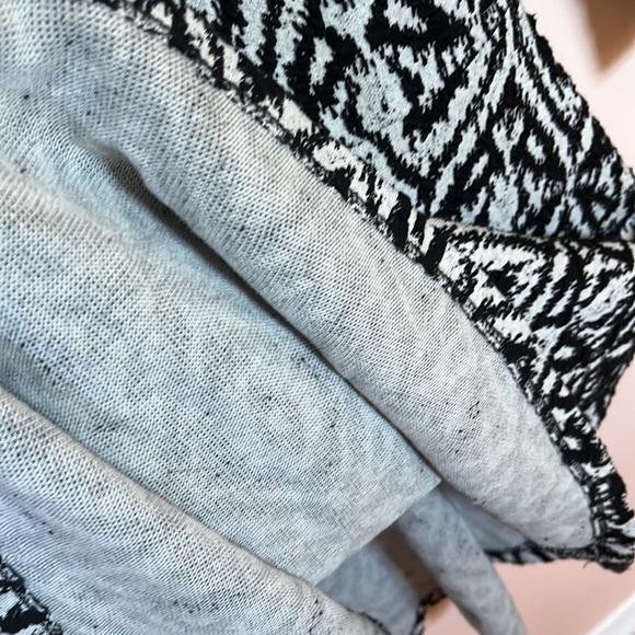 H&M Textured Cotton-blend Zip Mock Neck 3/4 Sleeve Skater Dress Size S - Picture 6 of 8